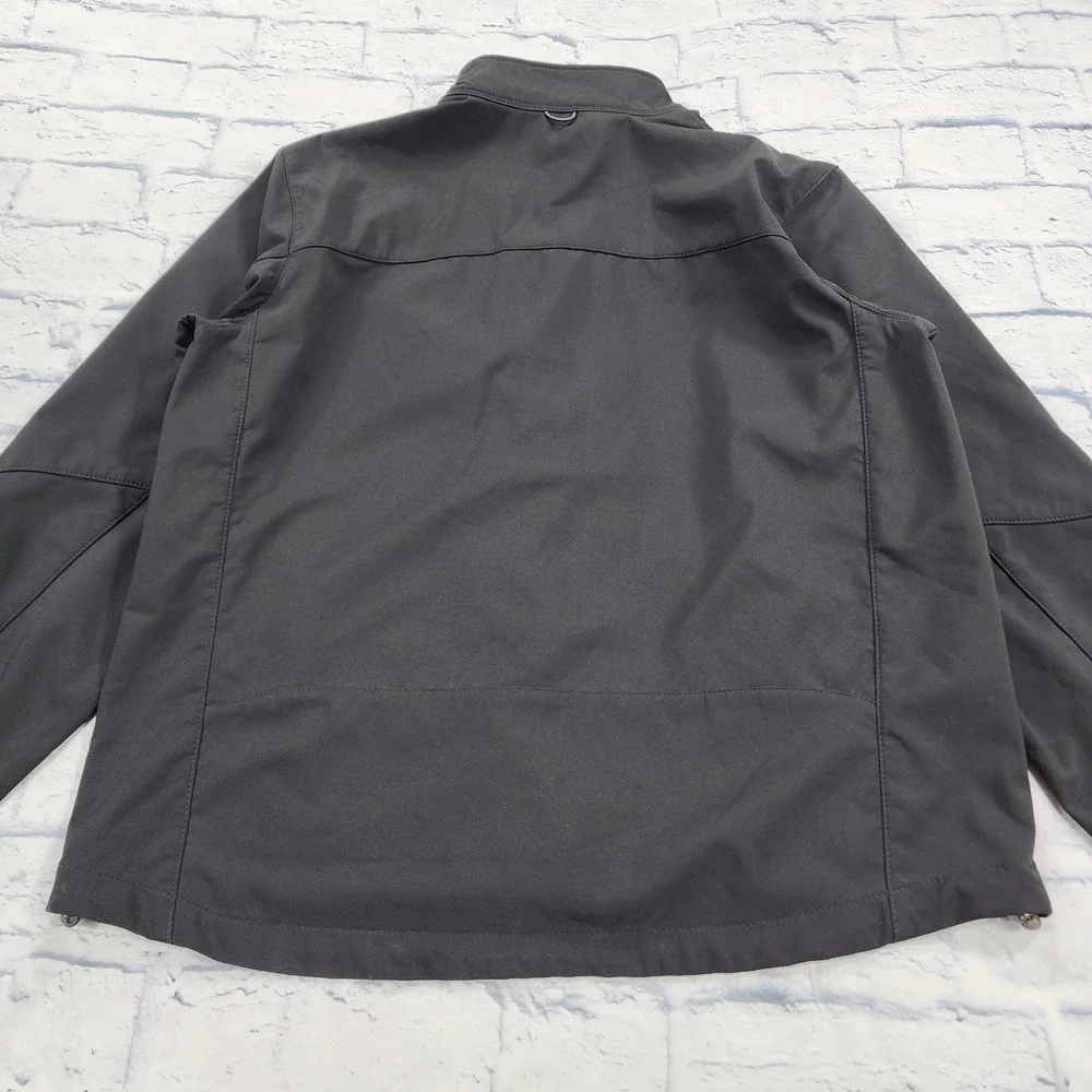 Eddie Bauer Jacket MENS SIZE L Black Soft Shell EB530 Lined Amelia Island